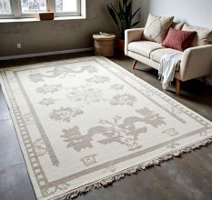 Modern Neutral Wool Area Rug